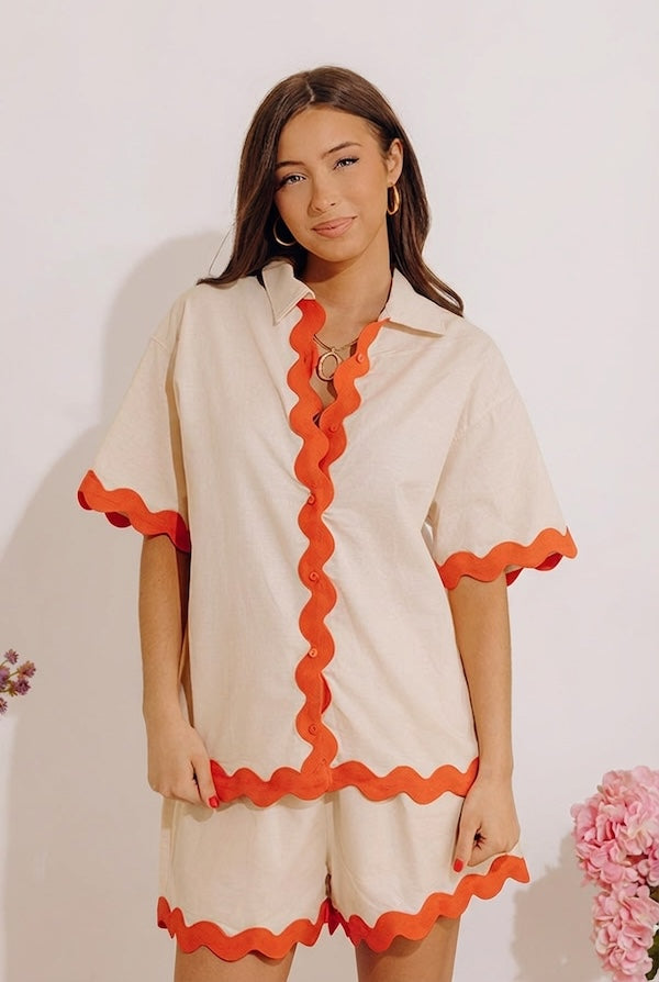 Vacay Escape Linen-Blend Top Image - 1