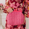 Naomi Woven Crossbody In Hot Pink Image - 1