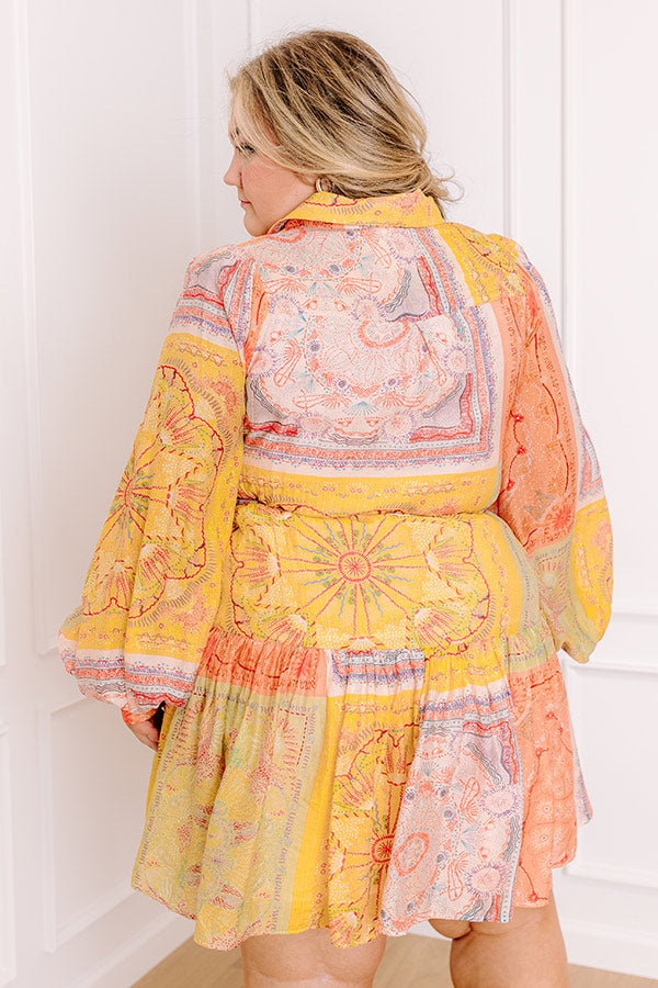 orange colorblock dress Orange Color Block Cut Out Dress
