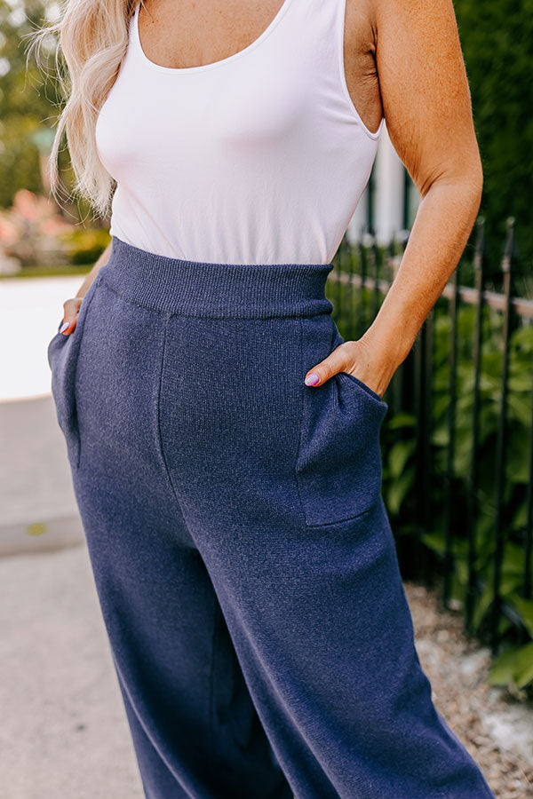 Street Chic High Waist Knit Pants Curves