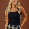 Downtown Diva Ribbed Top in Black Image - 1