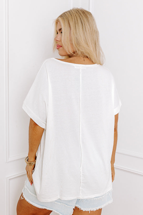 Always On The Go Shift Tee in Ivory Curves