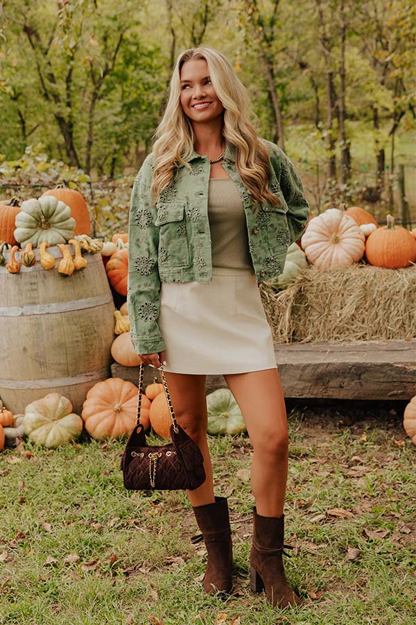 Downtown Diva Ribbed Top in Sage Image - 2