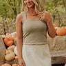 Downtown Diva Ribbed Top in Sage Image - 1