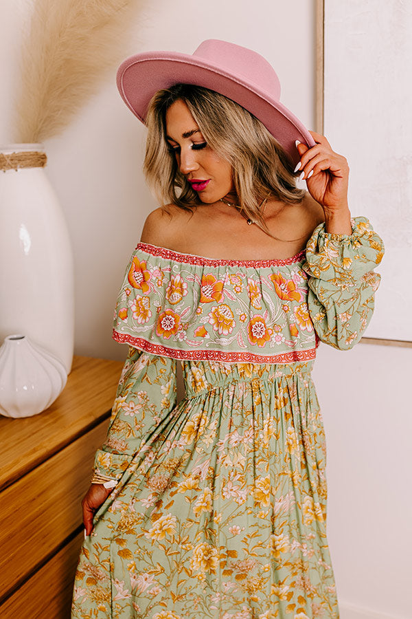 Blooming Meadow Floral Maxi in Pear