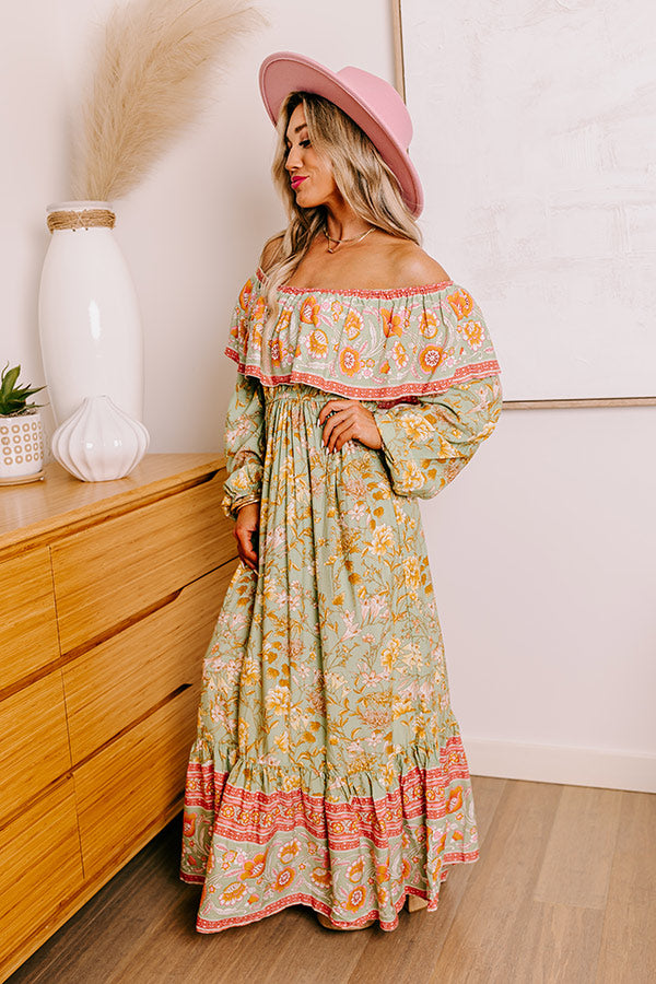 Blooming Meadow Floral Maxi in Pear