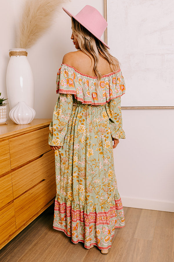 Blooming Meadow Floral Maxi in Pear