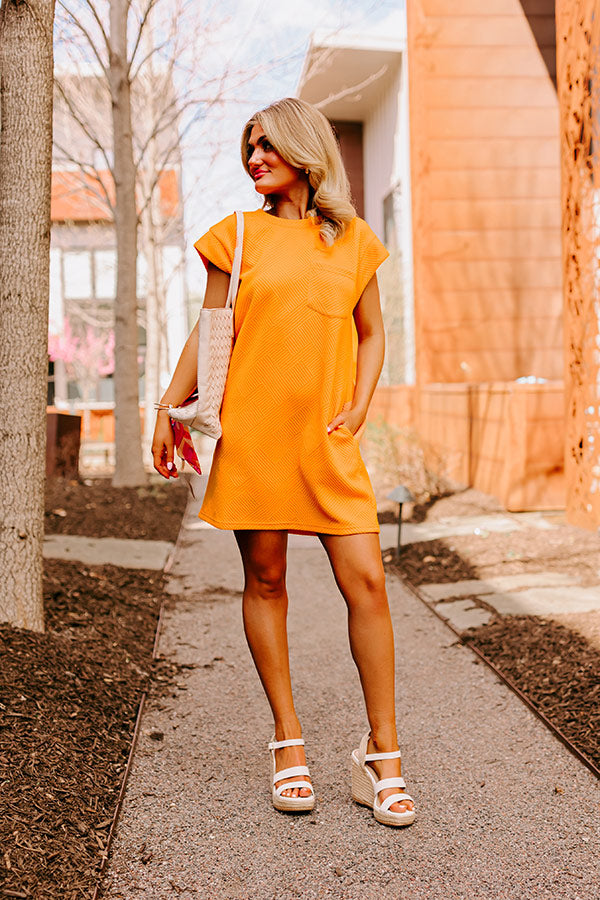 Sunny Days Shift Dress in Orange