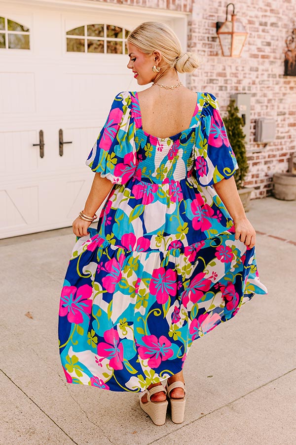 Maui Please Floral Midi Curves