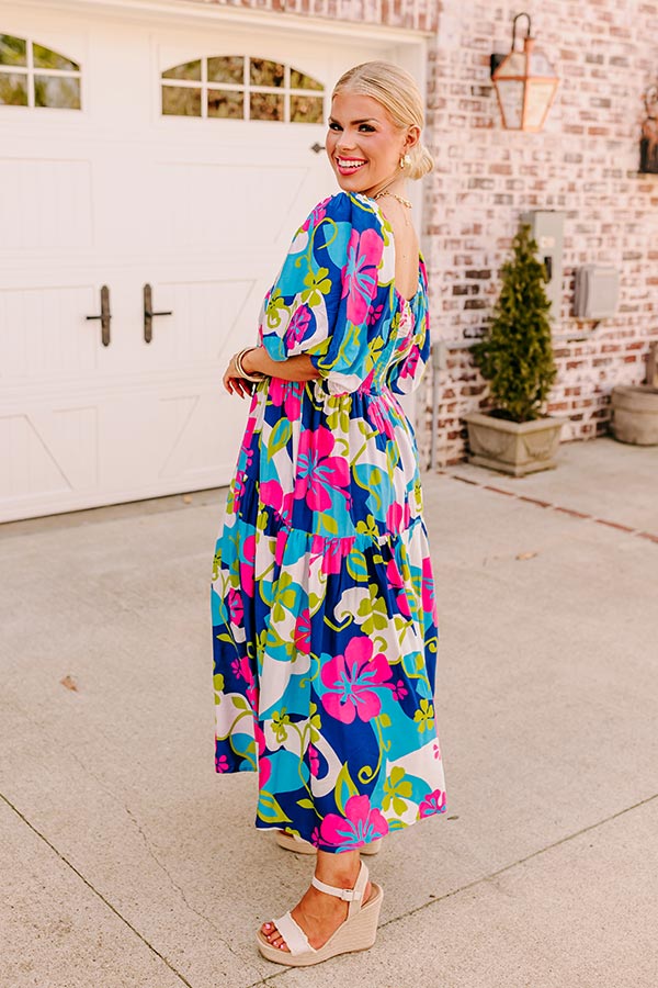 Maui Please Floral Midi Curves