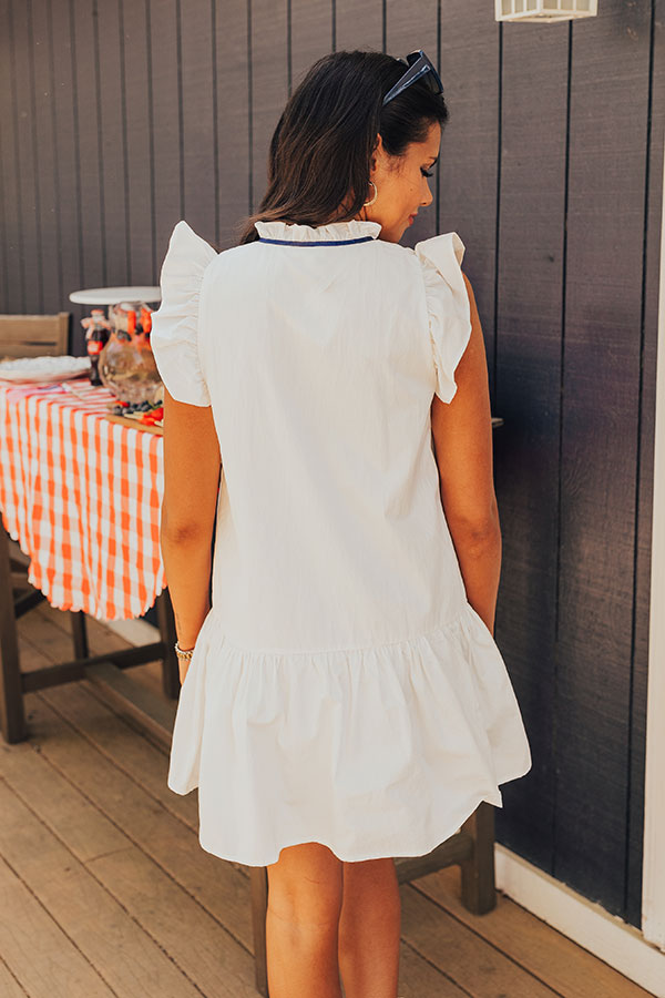 Casual Classic Shift Dress L / White