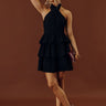 Writing Love Notes Ruffle Mini Dress in Black Image - 1