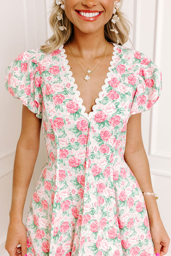 Rose Garden Elegance Mini Dress