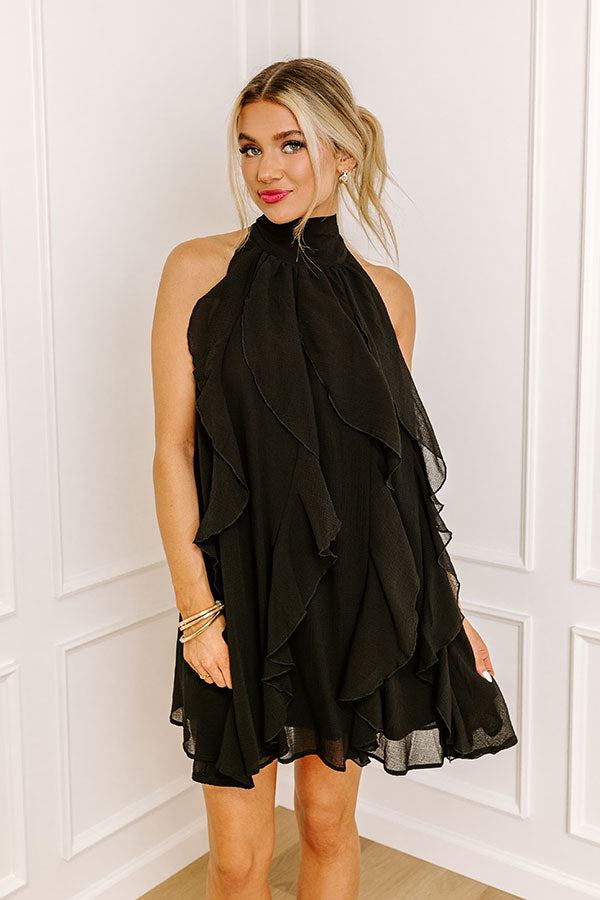 Salsa For Two Ruffle Mini Dress in Black