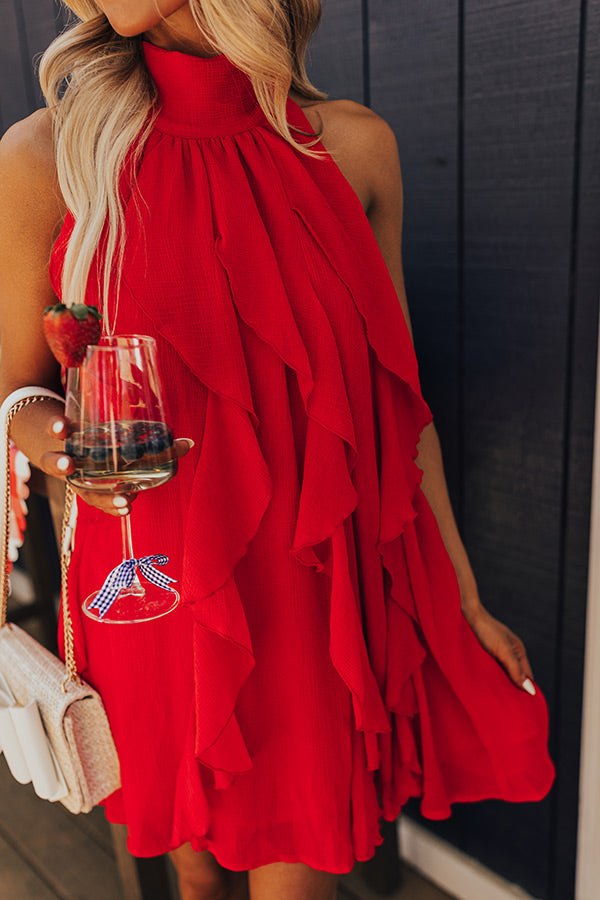 salsa dress Salsa For Two Ruffle Mini Dress in Red – Impressions Online Boutique