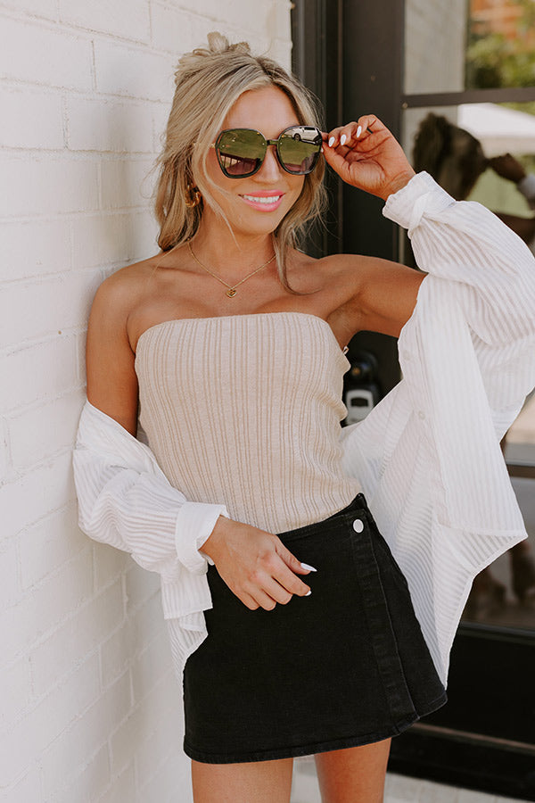 Always A Classic Knit Top in Iced Latte