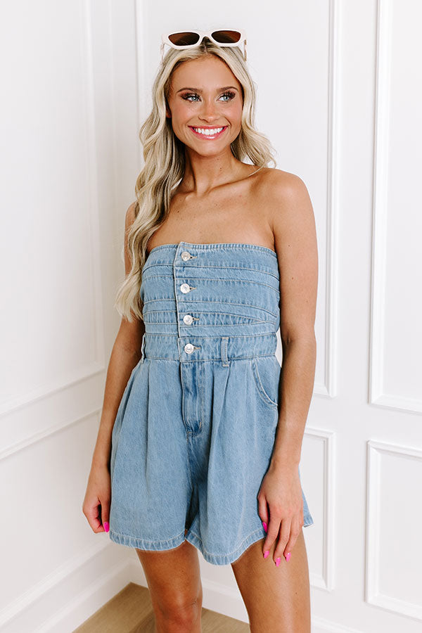 Carefree Days Denim Romper