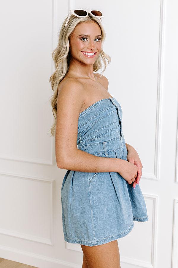 Carefree Days Denim Romper