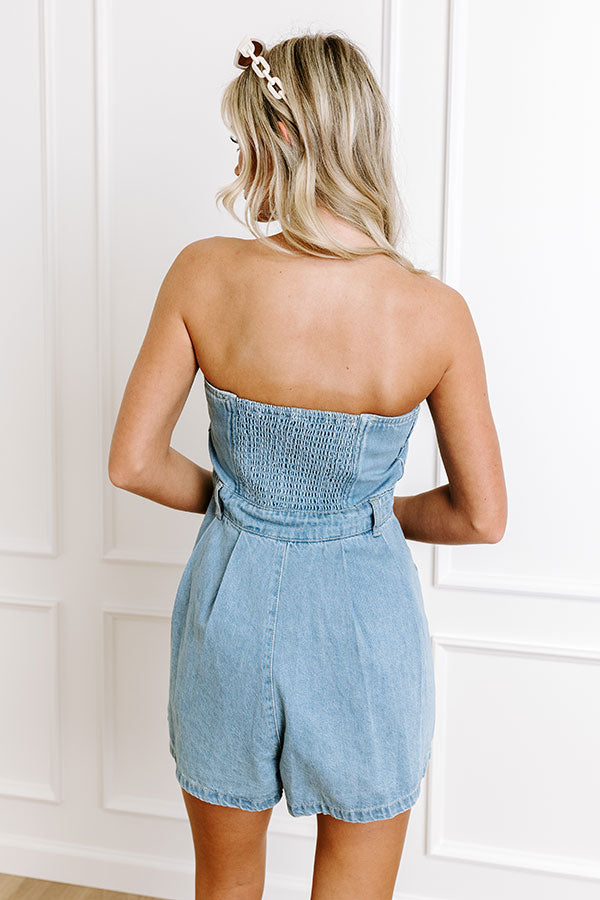 Carefree Days Denim Romper