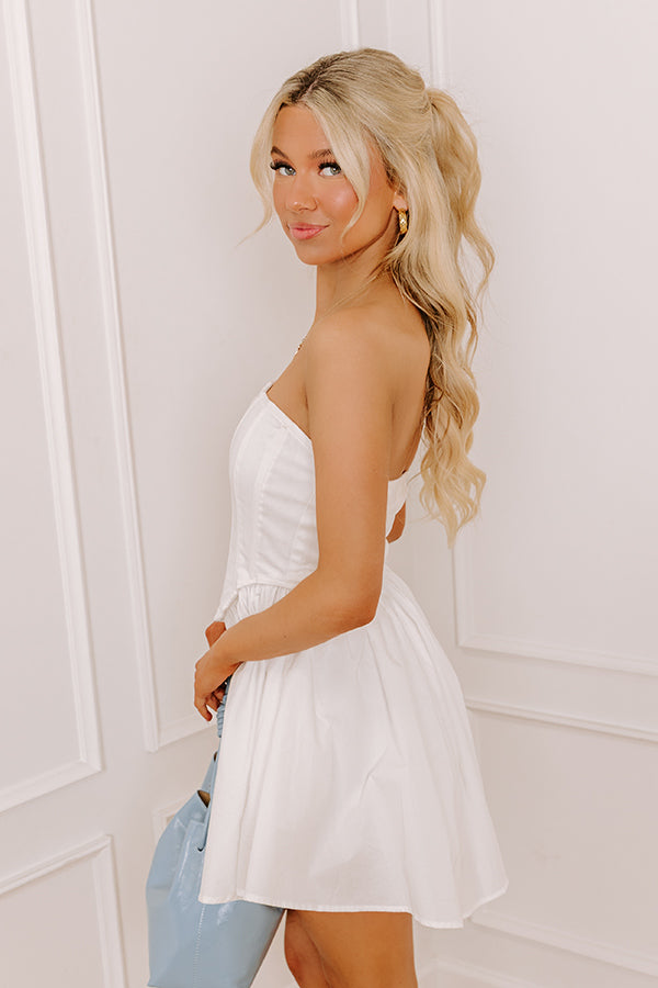 Whimsical Moment Corset Mini Dress in White M / White Whimsical Moment Corset Mini Dress in White M / White