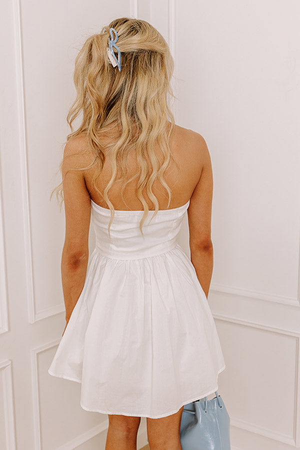 Whimsical Moment Corset Mini Dress in White S / White Whimsical Moment Corset Mini Dress in White S / White