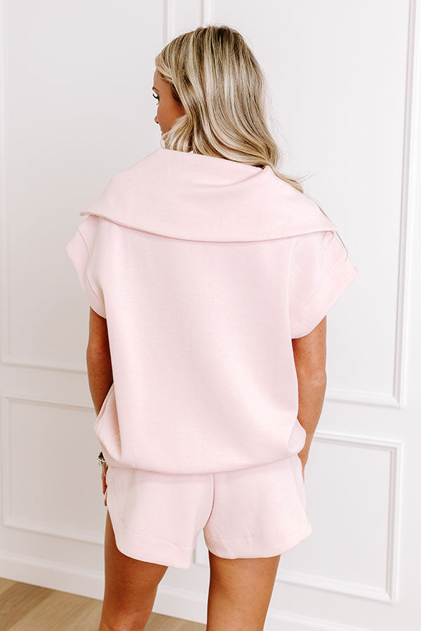 Casual Comfort Sweatshirt in Light Pink