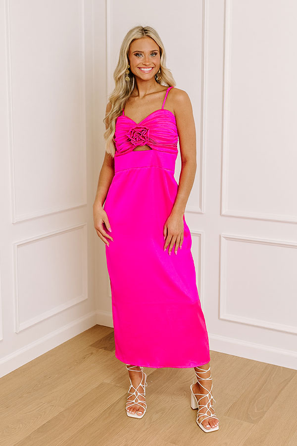 Turn Heads Satin Midi