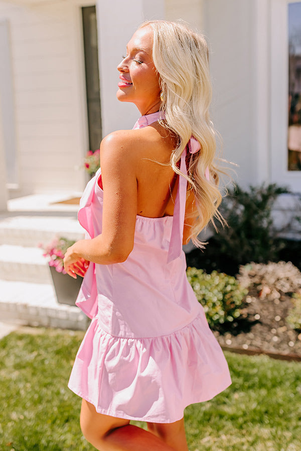 Sunshine and Smiles Ruffle Mini Dress in Bubblegum Pink Sunshine and Smiles Ruffle Mini Dress in Bubblegum Pink