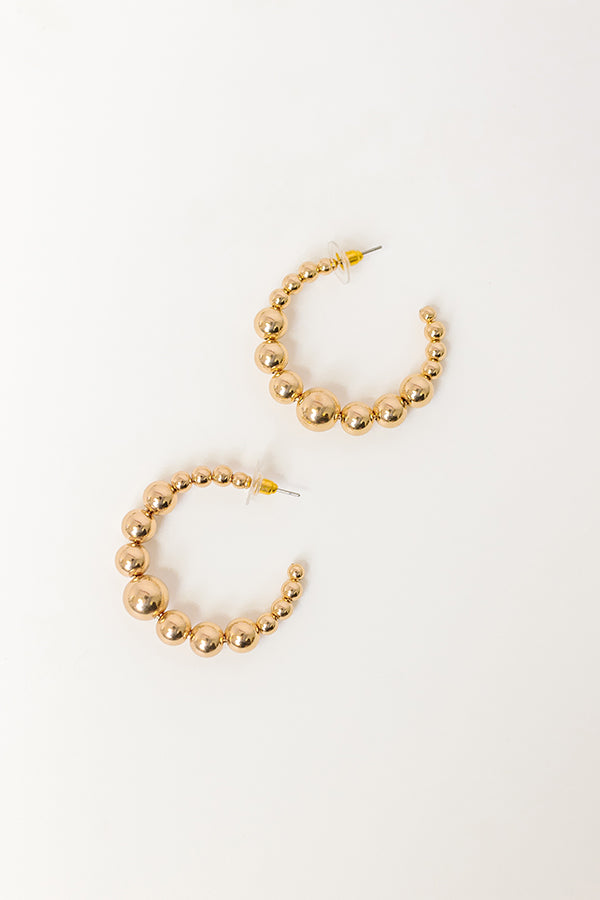Happy Hour Meetup Hoop Earrings in Gold