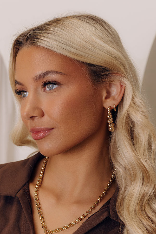 Happy Hour Meetup Hoop Earrings in Gold