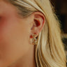 Cosmos and City Lights Hoop Earrings in Gold Image - 1