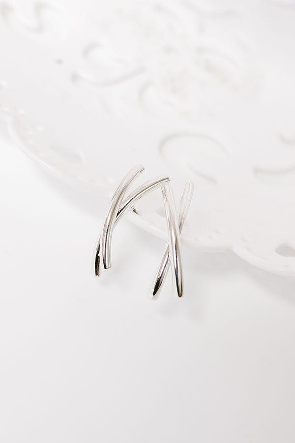 Subtle Charm Earrings in Silver
