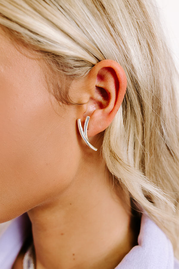 Subtle Charm Earrings in Silver