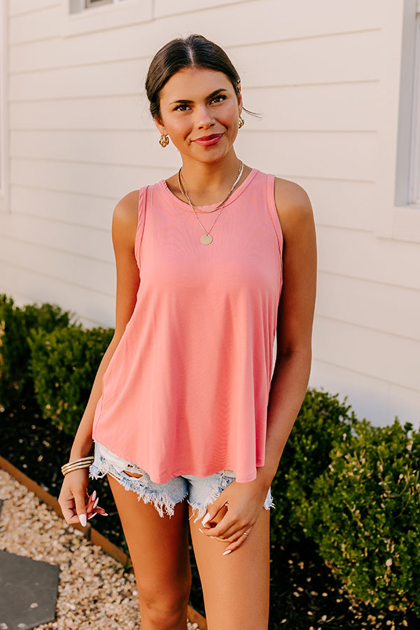 Simply Sweet Shift Top in Coral   