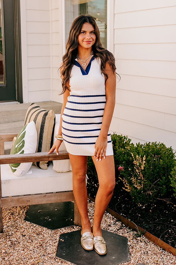 Sail With Me Ribbed Mini Dress in Navy M / Navy Sail With Me Ribbed Mini Dress in Navy M / Navy