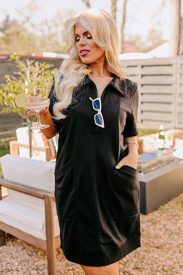 casual little black dress Casual Outing Mini Dress in Black Curves – Impressions Online Boutique