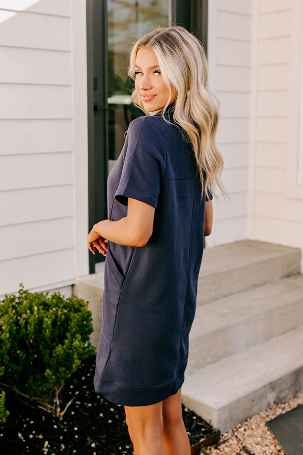 Casual Outing Mini Dress in Navy Casual Outing Mini Dress in Navy