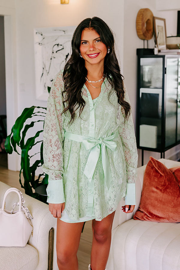 It's In The Details Lace Mini Dress In Mint S / Mint It's In The Details Lace Mini Dress In Mint S / Mint