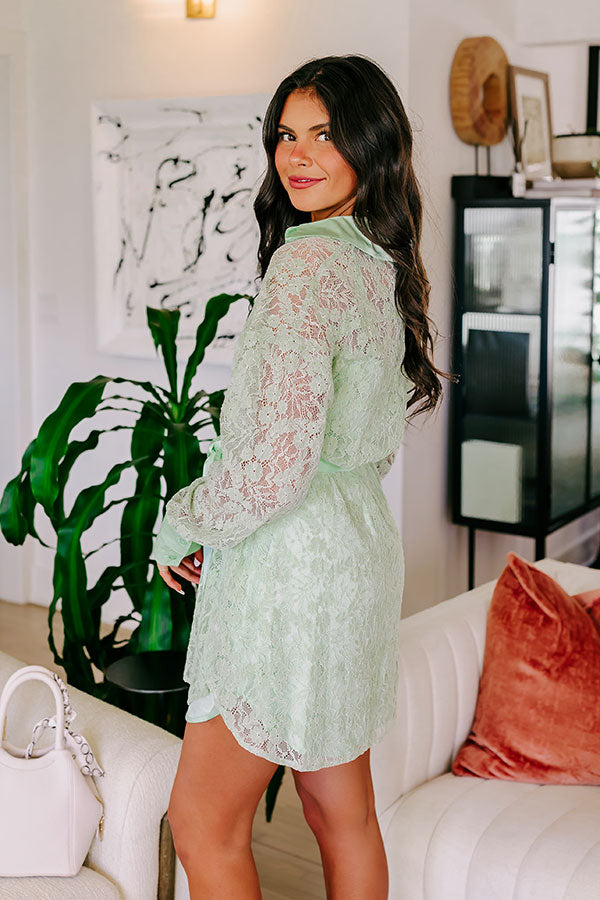 It's In The Details Lace Mini Dress In Mint S / Mint It's In The Details Lace Mini Dress In Mint S / Mint