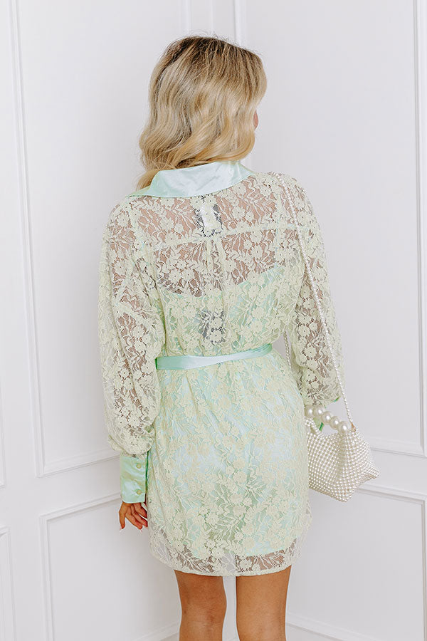 It's In The Details Lace Mini Dress In Mint S / Mint It's In The Details Lace Mini Dress In Mint S / Mint