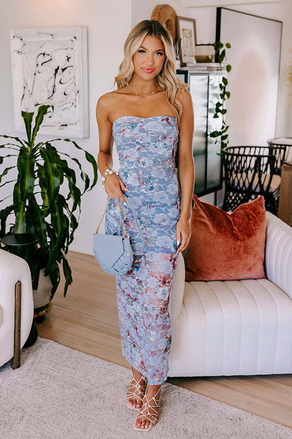 Botanical Garden Party Lace Midi M / Airy Blue Botanical Garden Party Lace Midi M / Airy Blue