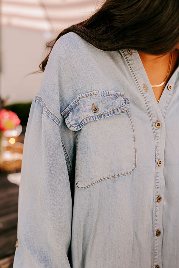 Street Chic Chambray Maxi Dress