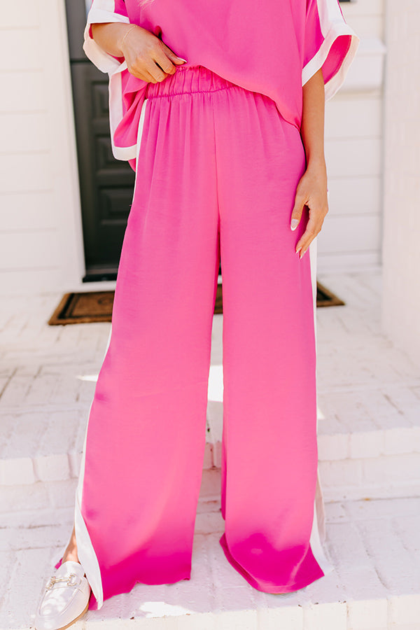 Brooklyn Babe High Waist Pants in Hot Pink