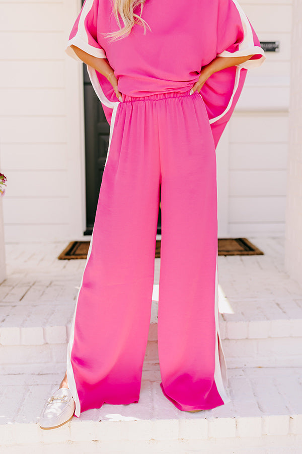 Brooklyn Babe High Waist Pants in Hot Pink