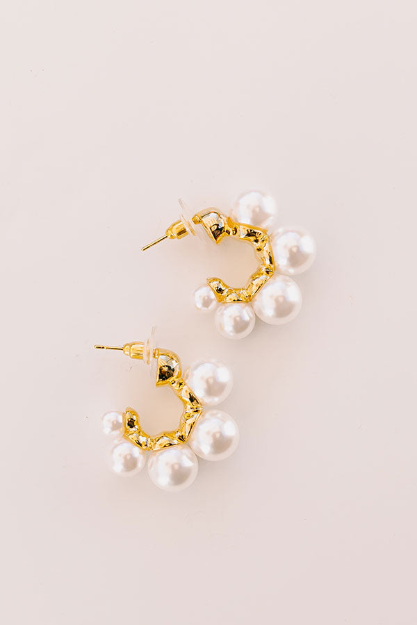 Happy Days Pearl Hoop Earrings