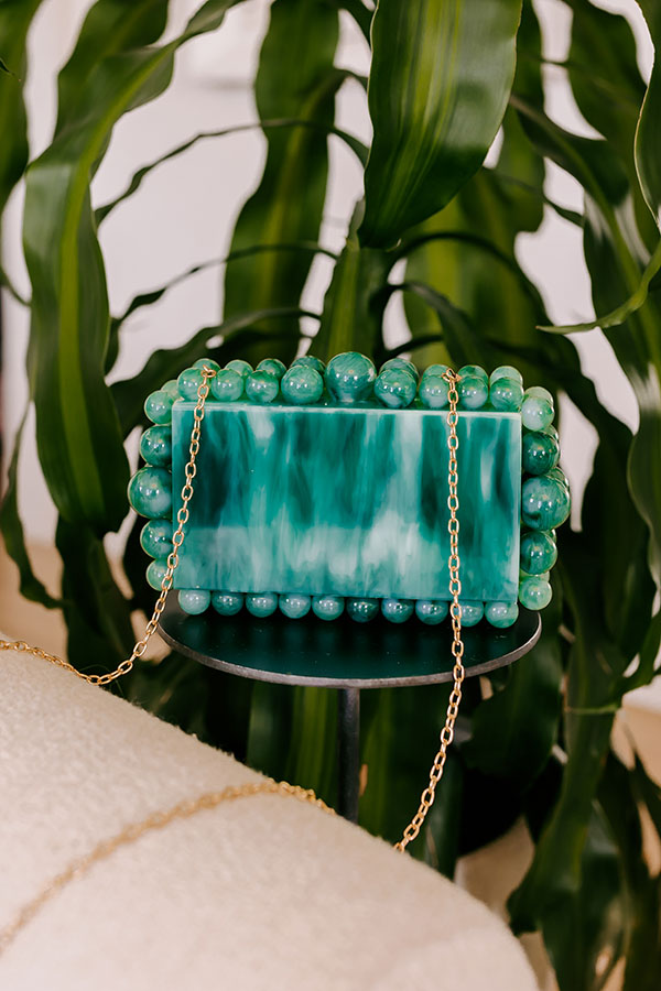 Cava Acrylic Clutch in Jade