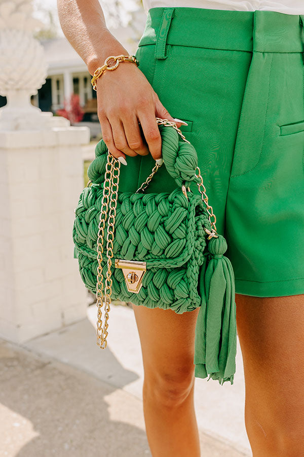 Montego Woven Purse in Green