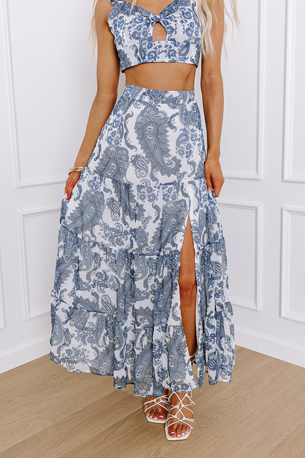 Sunchaser Chiffon Paisley Maxi Skirt