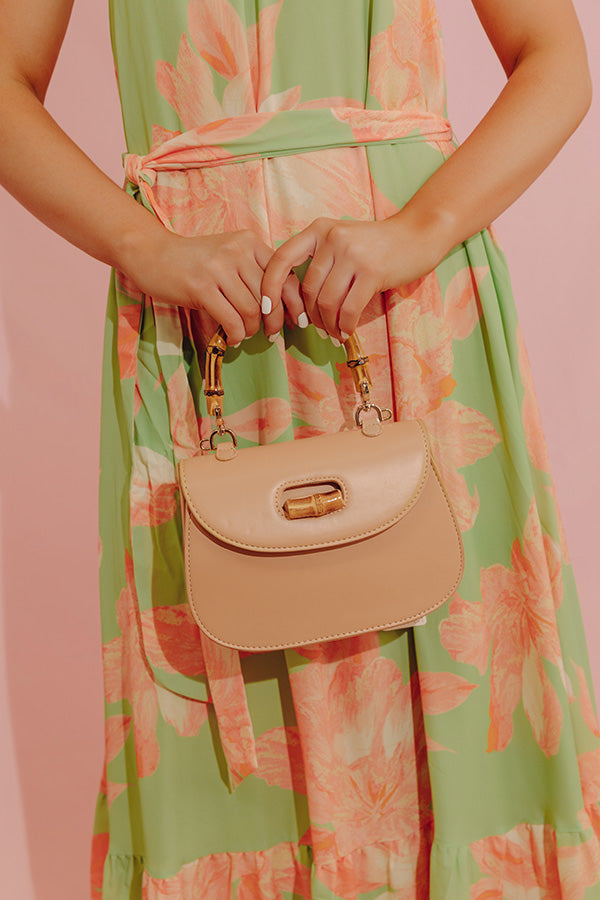 Brunch Voyage Faux Leather Purse In Iced Latte