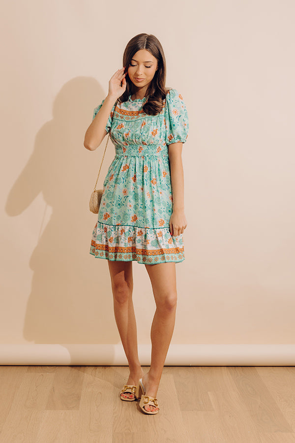 Sunday Strolls Floral Mini Dress in Mint Image - 5